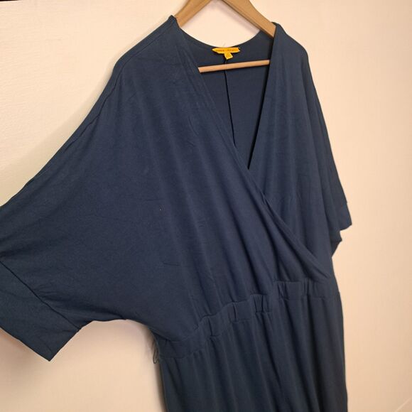 Eloquii Refinery 29 Navy Blue Wrap Tie Waist Jumpsuit Womens Plus 24 Refinery29 - Picture 6 of 13